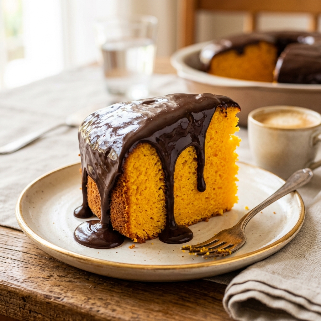 Bolo de Cenoura com Chocolate